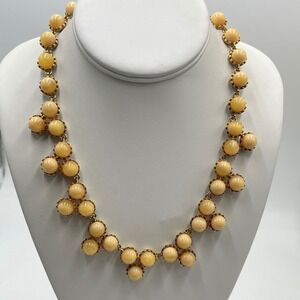Ann Taylor Marbled Peach Bauble‎ Bubble Cabochon Necklace